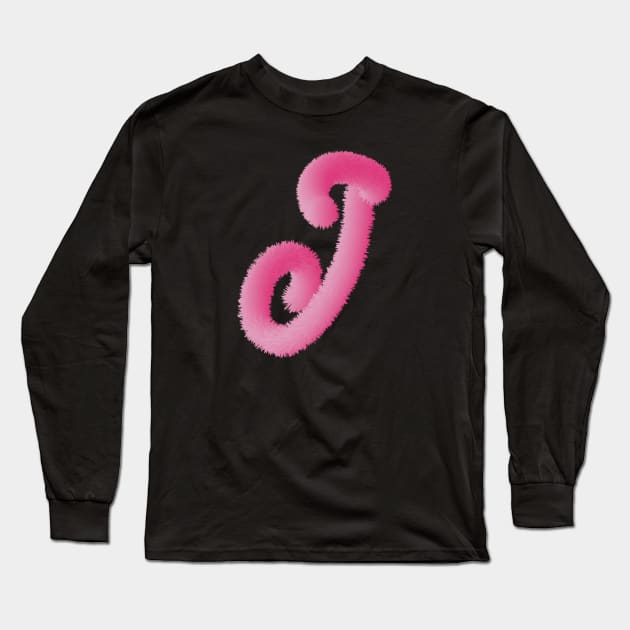 J Pink Animal Initials Long Sleeve T-Shirt by desingmari